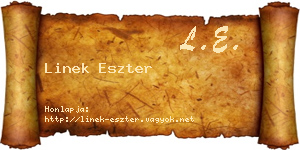 Linek Eszter névjegykártya
